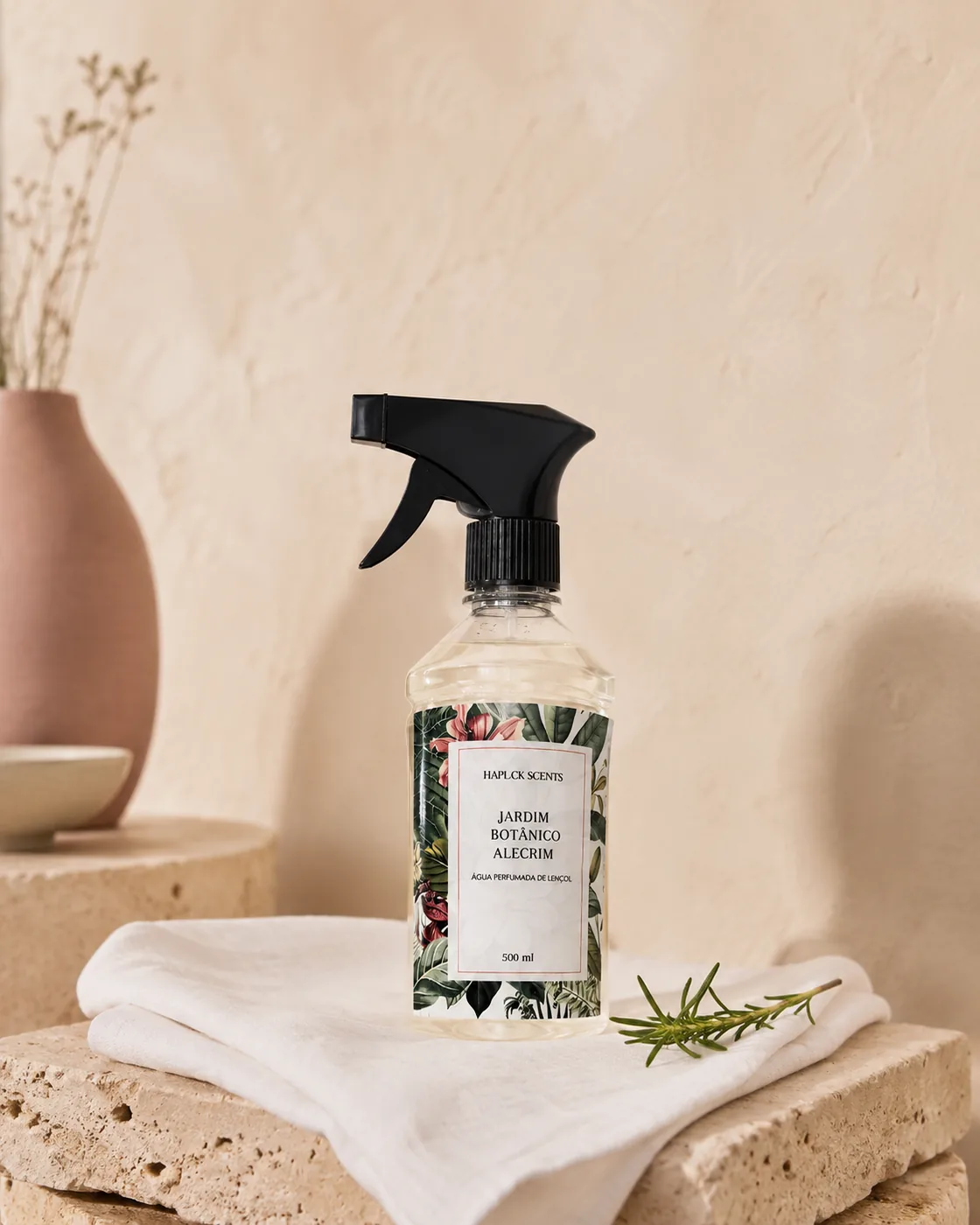 Água perfumada para lençóis, travesseiros, cortinas e tecidos.