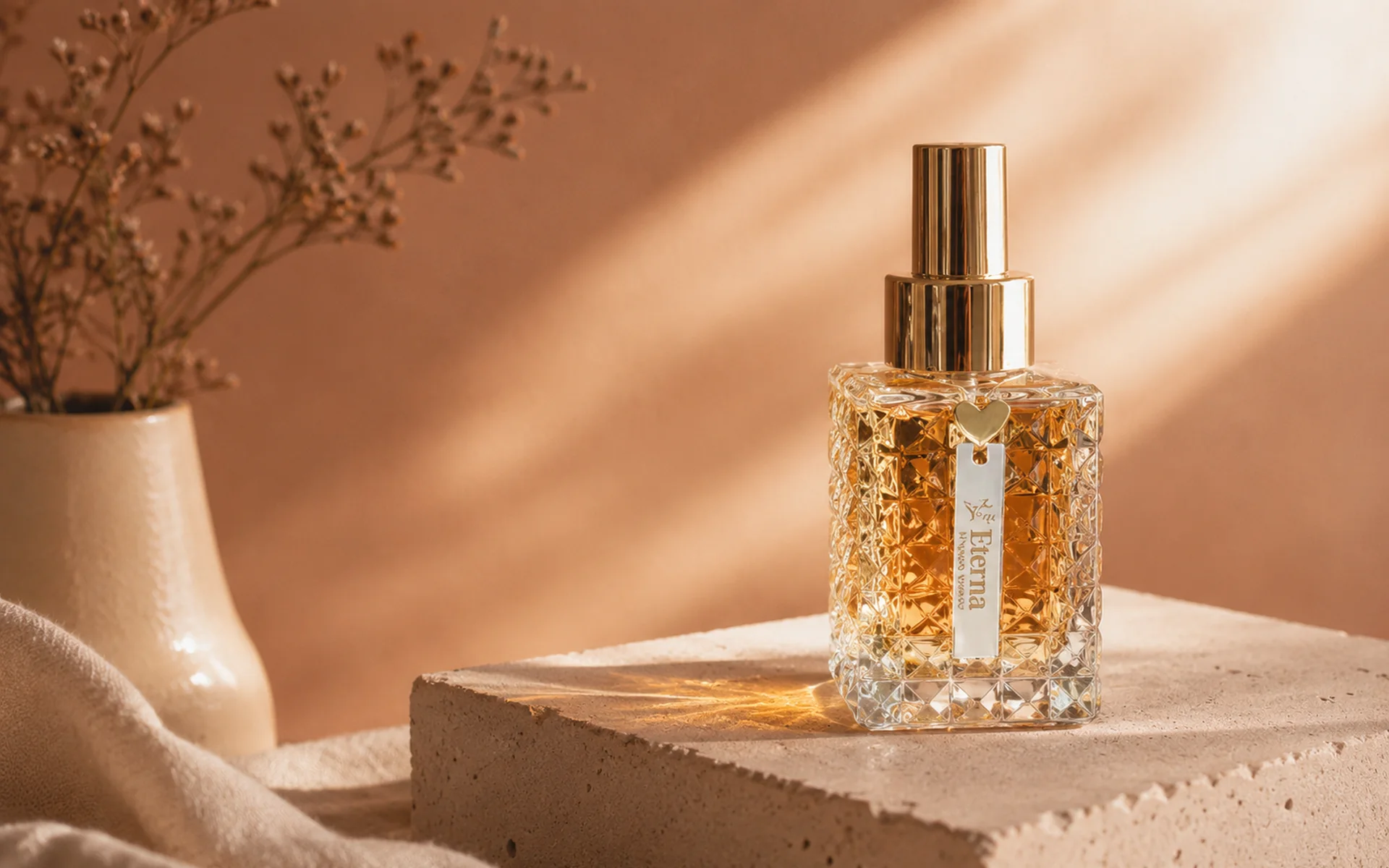 Frasco de perfume de corpo Hapuck em ângulo